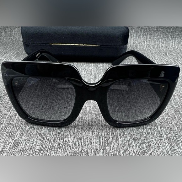 NWT Gucci Black Oversized Square Sunglasses GG0053s - Picture 6 of 10